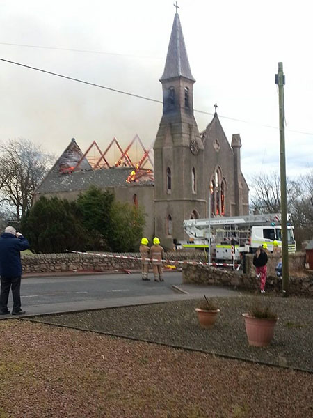 West Church destroyed by fire